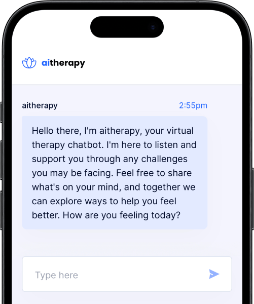 AI therapy session with a virtual therapist